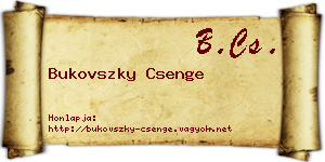 Bukovszky Csenge névjegykártya