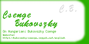 csenge bukovszky business card